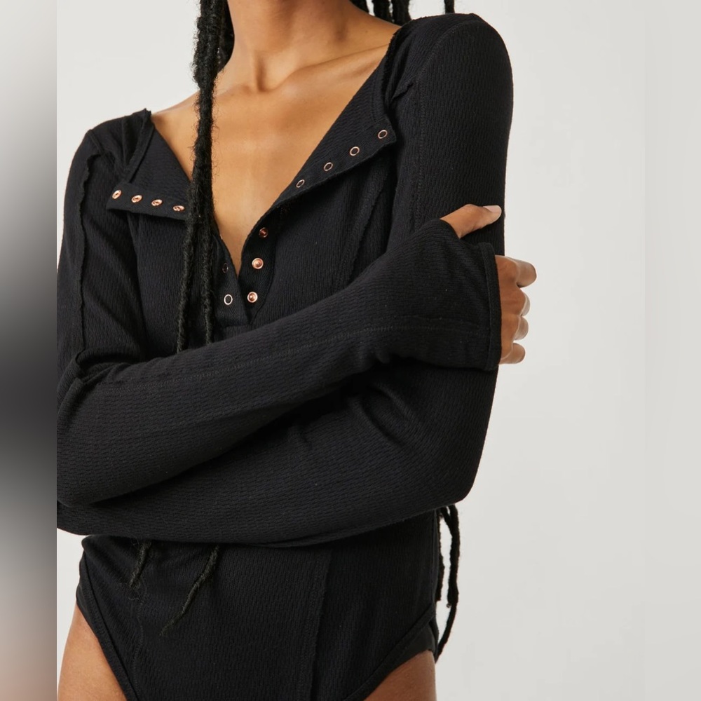 Free People Sloane Henley Bodysuit